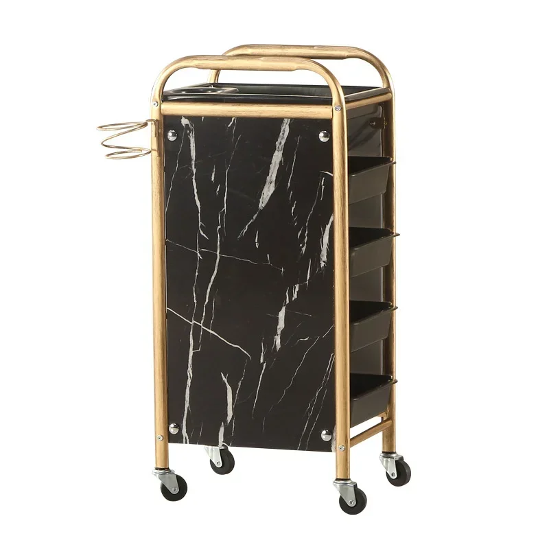 

Premium Retro Cosmetologist Trolley Pulley Beauty Salon Cart Multi-level Classification Barber Trolley Wild Scene Tool Cart