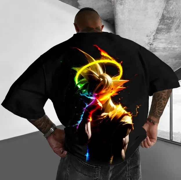 2025 Dragon Ball Wukong Riman T-shirt périphérique été col rond manches