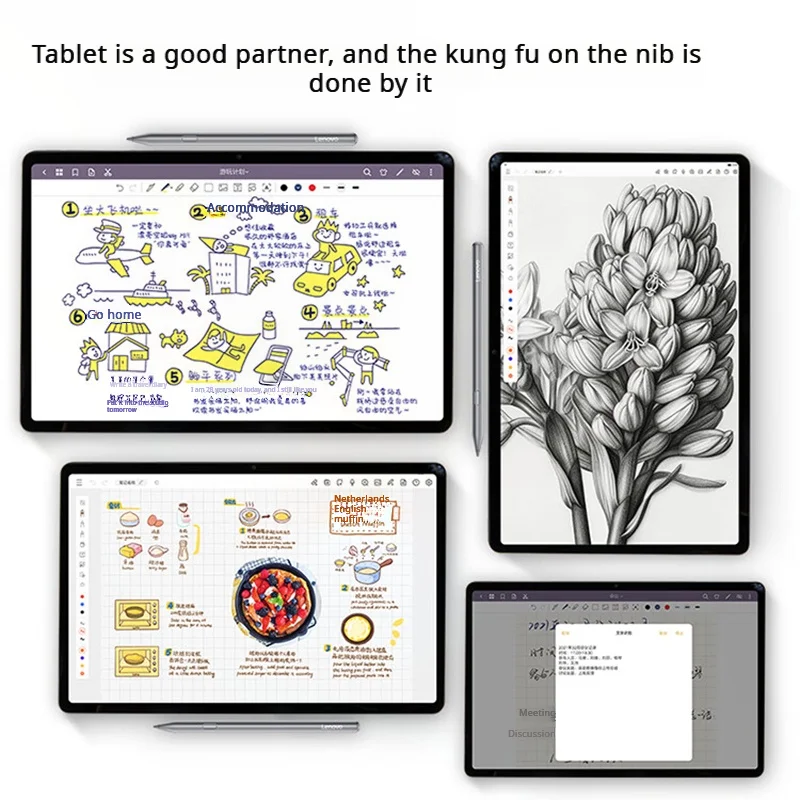 Lenovo Stylus 2025 Model Ultra-Low Latency for Any Screen Writing Smart Tilt Anti-Touch Design Note Draw Lenovo Pencil