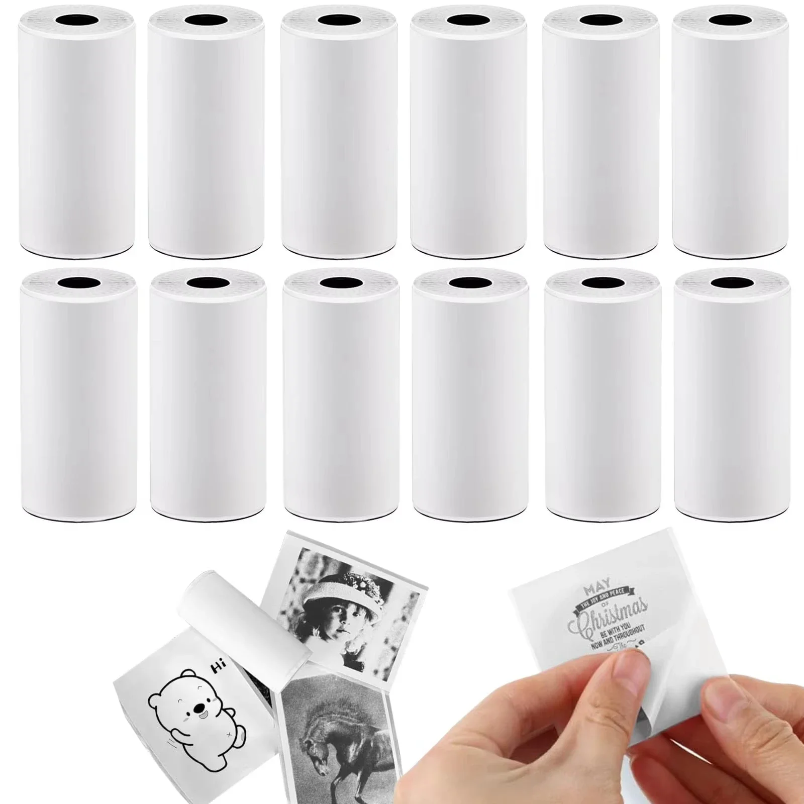 Thermal Printer Paper Mini Self-adhesive Label Printer Paper Compatible With T02/M02/M02/M02SPRO/M04AS/M04S Mini Thermal Printer