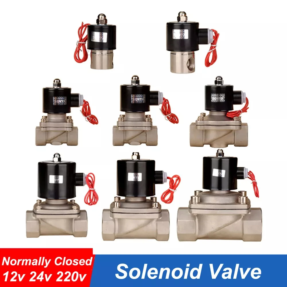 

1/8" 1/4" 3/8" 1/2" 1" 3/4”1-1/4" 1-1/2"2" BSP Female Thread, 12V, 24V, 220V, 304 Stainless Steel Pneumatic Solenoid Valve