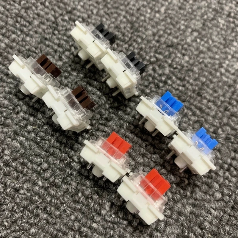 OUTEMU-interruptor enano GTMX de media altura, verde, marrón, rojo y negro, 3 pines, lineal, táctil, DIY, teclado mecánico personalizado