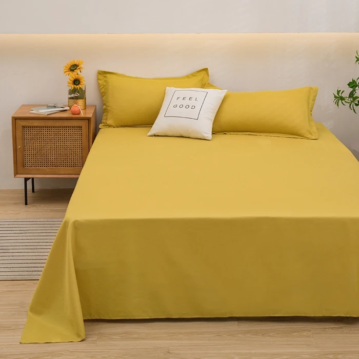 1-teiliges Bettlaken für Doppelbett, einfarbig, einfarbig, Bettlaken, Einzel-/Queen-/King-Flachbettlaken, weiche Bettwäsche für zu Hause