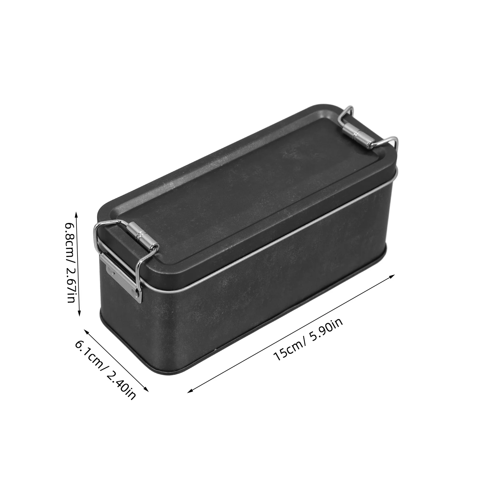 علبة حديدية لتغليف حاوية قصدير معدنية مستطيلة لتخزين الوجبات الخفيفة والحلوى والديكور القابل لإعادة الاستخدام