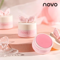 Lovely Pink Bows Powder Blusher Soft Matte Blush Cream 4 Colors Long Lasting Natural Rouged Cheeks Apricot Pink Blusher Makeup