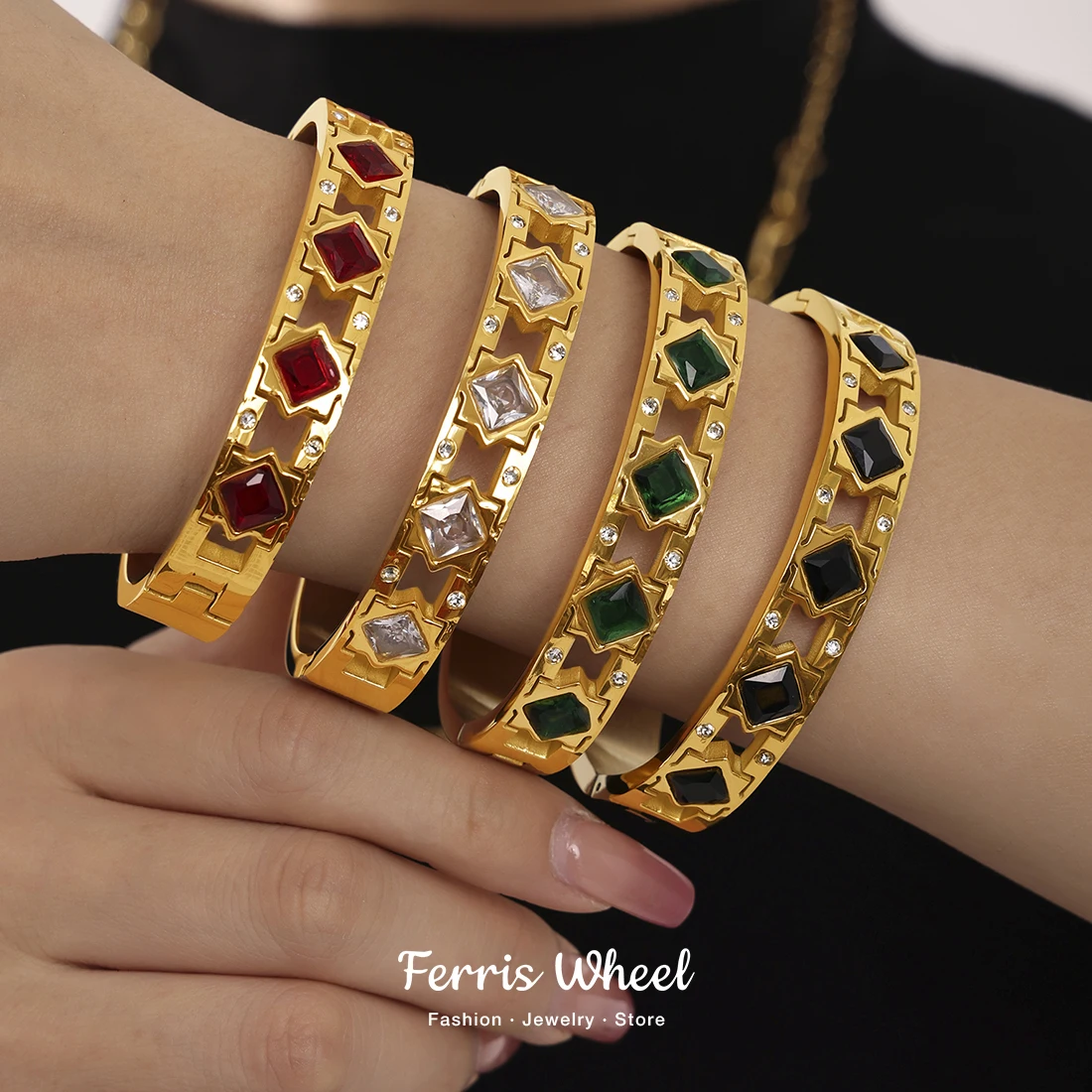 pulseira-vintage-para-mulheres-sem-ferrugem-banhada-a-ouro-aco-inoxidavel-quadrado-vidro-vermelho-charme-joias-de-luxo-presente