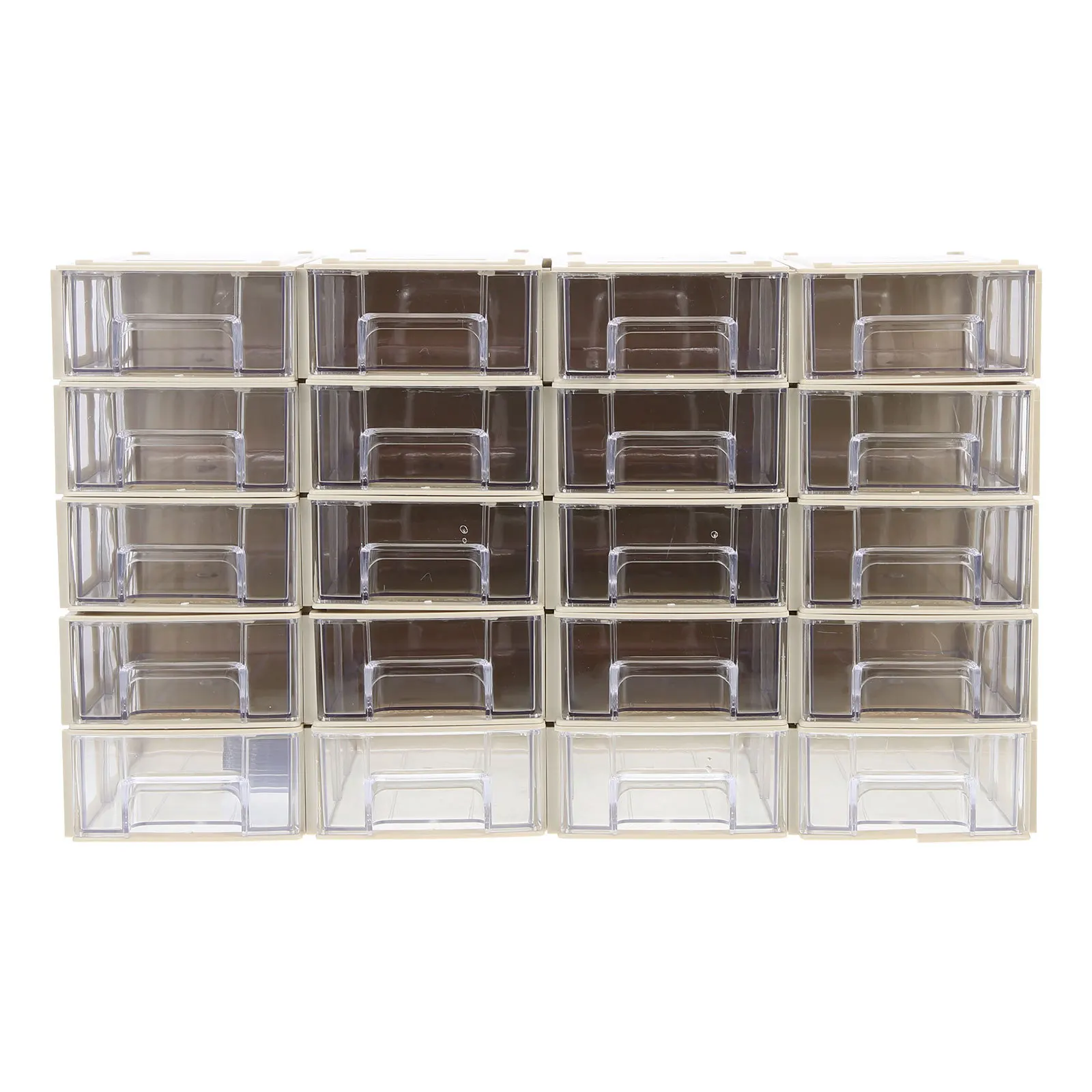20 set Drawer Type Storage Boxes Plastic Component Organizer With Dividers Smooth Scratch-Resistant Interior For Electronics