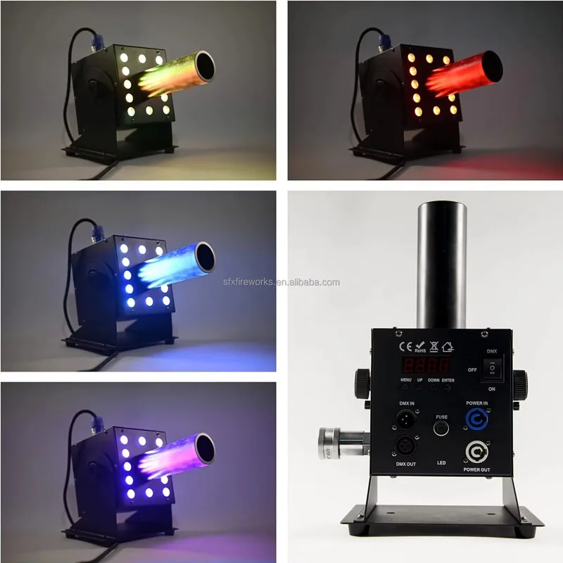 LED Moving Head Smoke Machine, Fog Machine, Column Machine, DMX512 Control para DJ, Disco, boate, Wedding Stage Performance