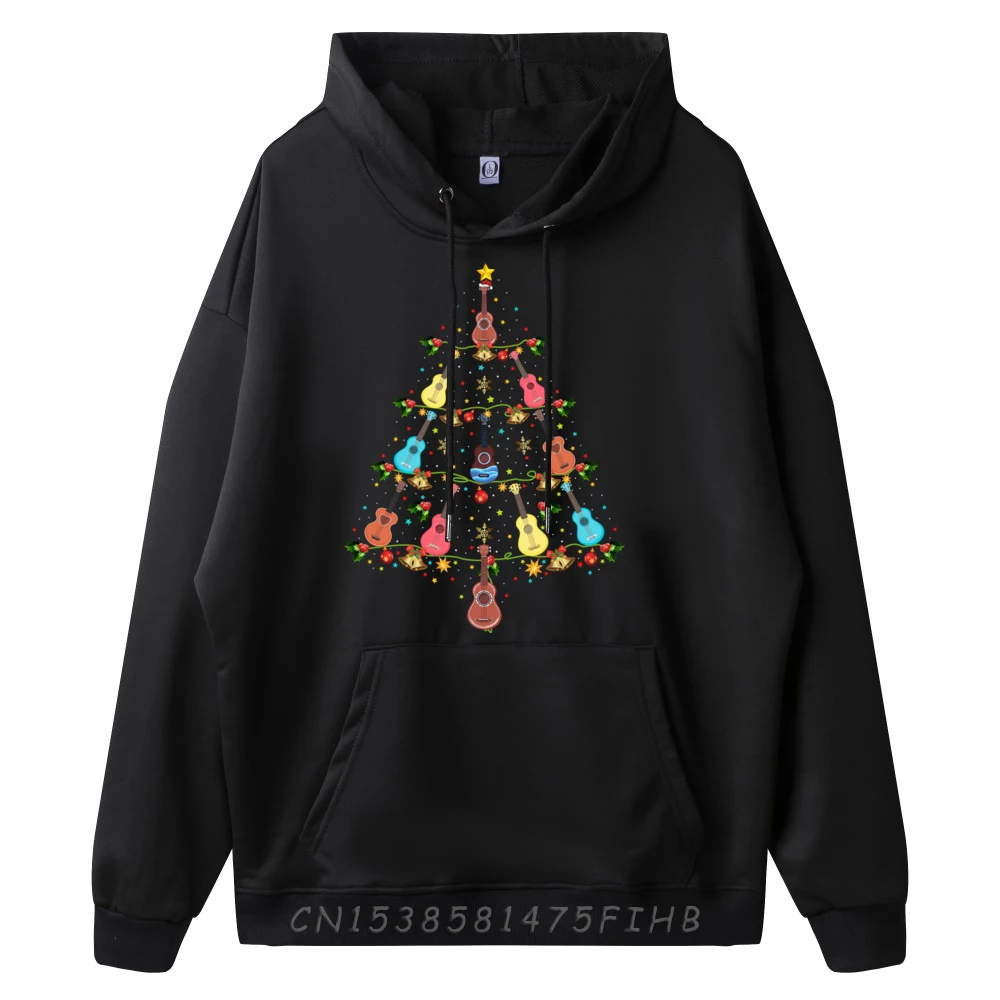 Ukulele Music Lover Xmas Ukulele Christmas Tree Brand Hoodie Women Luxury Brand Christmas Sweater