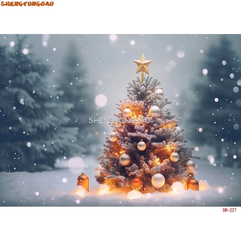 SHENGYONGBAO-Arrière-plan pour Photographie, Thème Jour de Noël, Cheminée, Accessoire Fenêtre, Salon, Nik, Maison de Village, DR-08