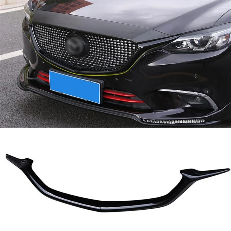 For 2017 2018 Mazda 6 Car Grille Trim Strip Splitter ABS Material Black FRONT Bumper Full Grills Cover MAZDA6 Accessories