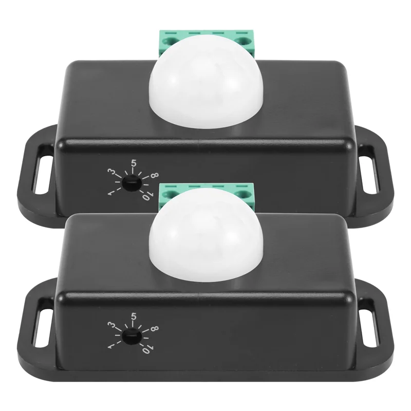 مفتاح مستشعر الحركة ABGR، وحدة تحكم بمستشعر PIR 12 فولت 24 فولت لشرائط LED المرنة، 4 عبوات