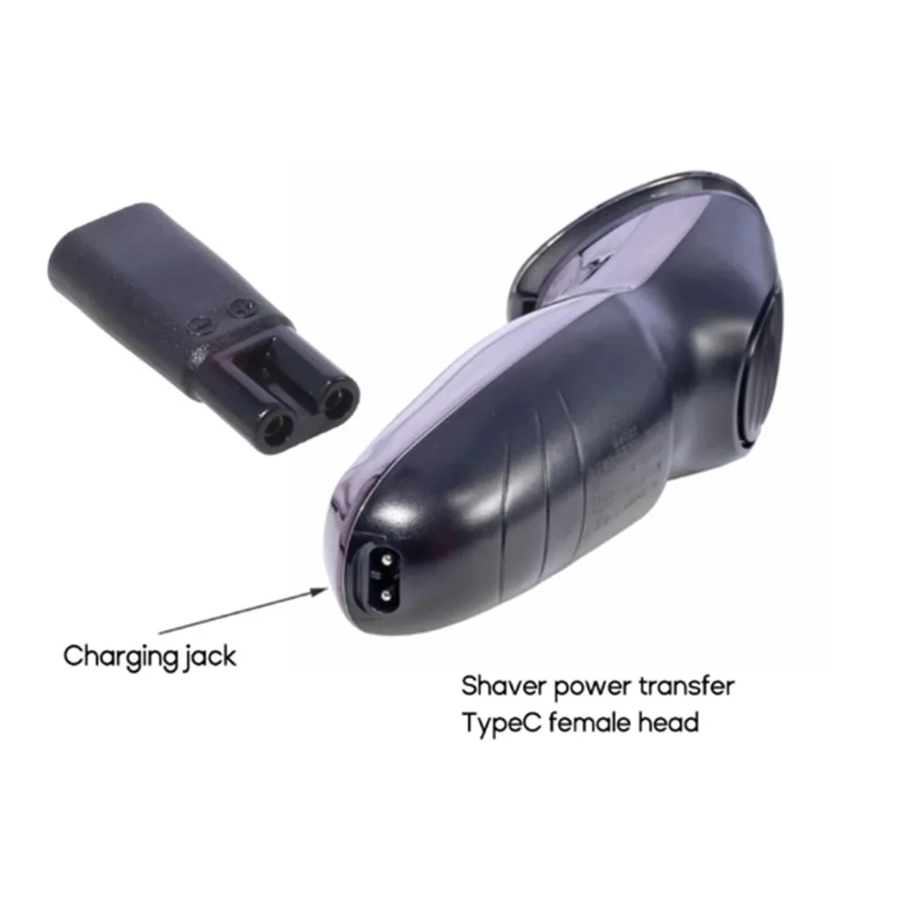 1/6pcs USB Type-c Female To Charging Adapter 2.35 Holes 1.8 Holes Shaver Pentium Hair Clipper Two Hole Adapter Shaving