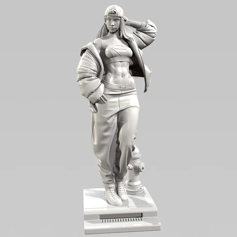 Figurine de Fitness Girl Gk en résine, 50mm 75mm 90mm, Micro Miniature, modèle blanc imprimé en 3d, jouet, Kit non assemblé et non peint