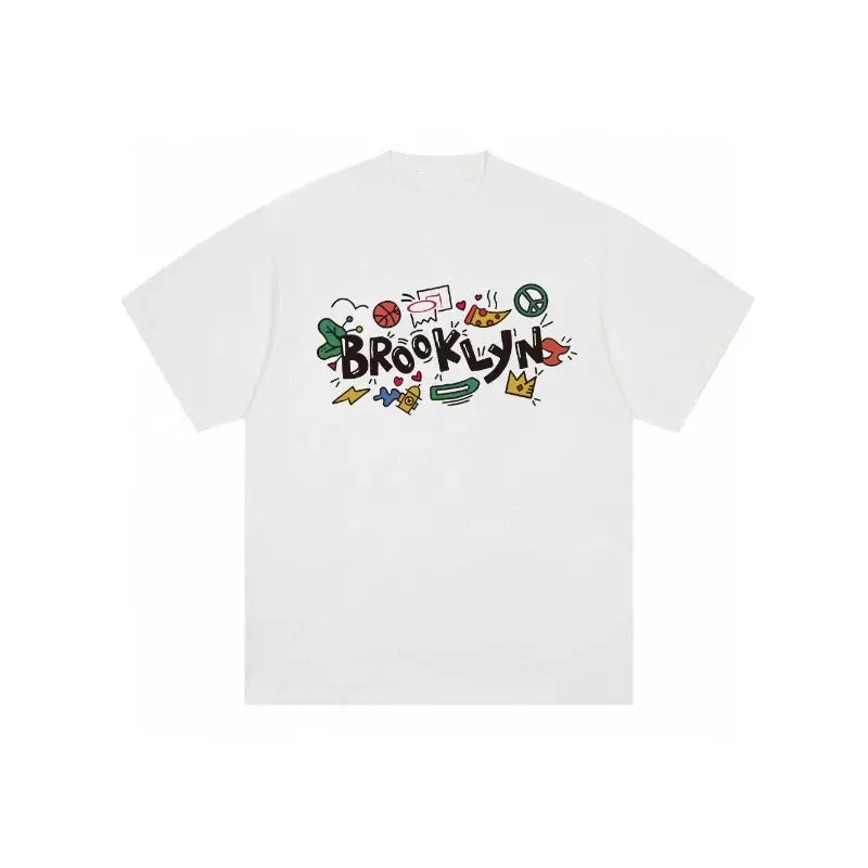 

Brooklyn Graffiti Art T-Shirt for Women in Creative Design Hip-hop harajuku tops