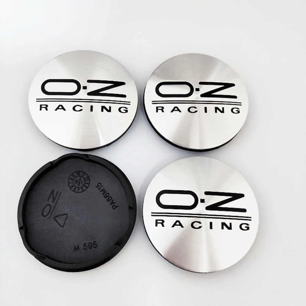 Tampas de roda de carro com logotipo, OZ OZ Racing Sport Emblema, Rim Hubcaps Cover, Badge Styling Acessórios para VW Golf Polo BMW e Tesla, 4PCs