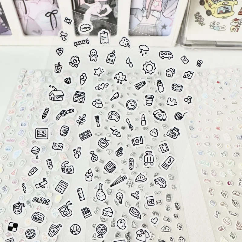 Cute Cartoon Little Pattern Deco Sticker Hand Account Star Card Photo Album Planner Scrapbook Notebook Diary Decorative Stickers