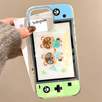 Creative Cute Little Animal Game Console Phone Case For iPhone 16 15 14 13 12 11 Pro Max XR XS 7 8 Plus MINI Lovely Y2K Cover