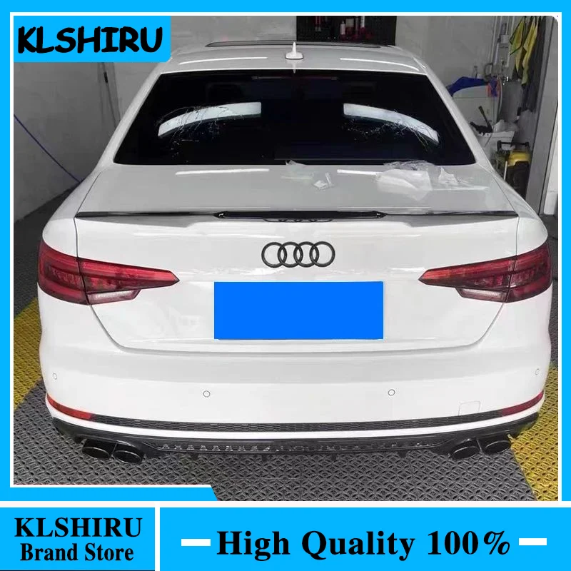 For Audi A4 B9 2017 2018 2019 2020 2021 2022 Spoiler High Quality ABS Plastic Primer Color Rear Trunk Lip Spoiler Car Styling