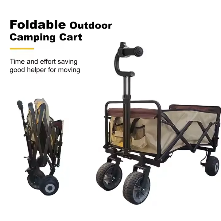 Electric Foldable Cart Camping Car Electric Picnic Car Extra-large Handle Pull Rod Easy To Carry Garden Outdoor