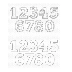 Outline Solid Numbers Metal Cutting Dies Scrapbooking for December 2022 New Paper Making Embossing Frames Card Set