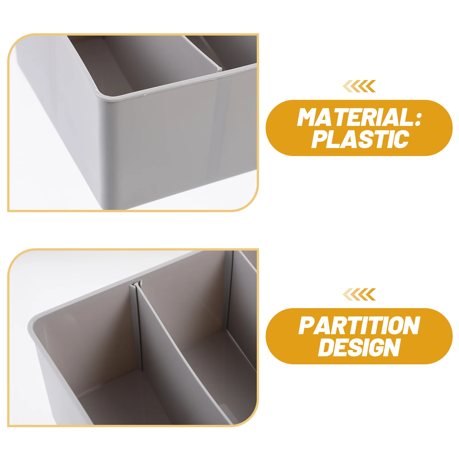

5 Compartments Gray Coin Box Change Tray Bills Coins Checks Cards Multi functional Cash Drawer ganizer Storage Box