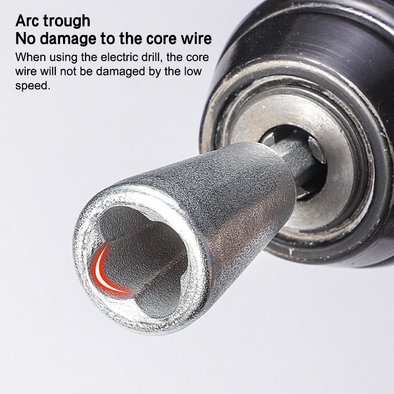Strumento per torcere il filo Elettricista Strumento universale per la disposizione dei cavi senza sbucciatura per driver di trapano elettrico Dispositivo per cavi con connettore intrecciato
