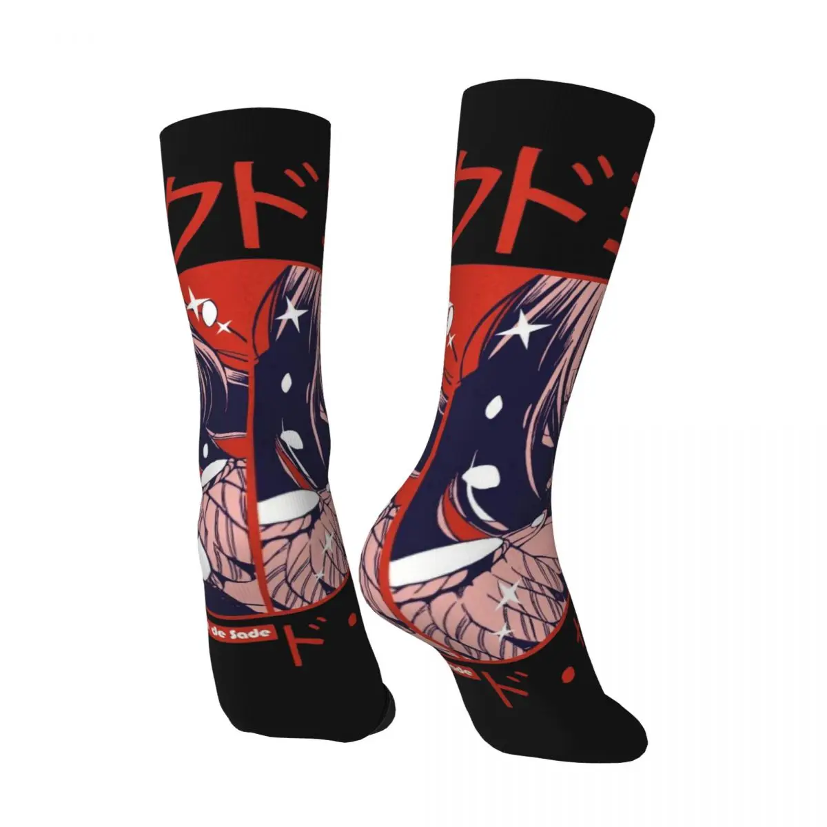 Hip Hop Retro Dominique De Sade Crazy Men's compression Socks Unisex The Case Study of Vanitas Harajuku Pattern Crew Sock