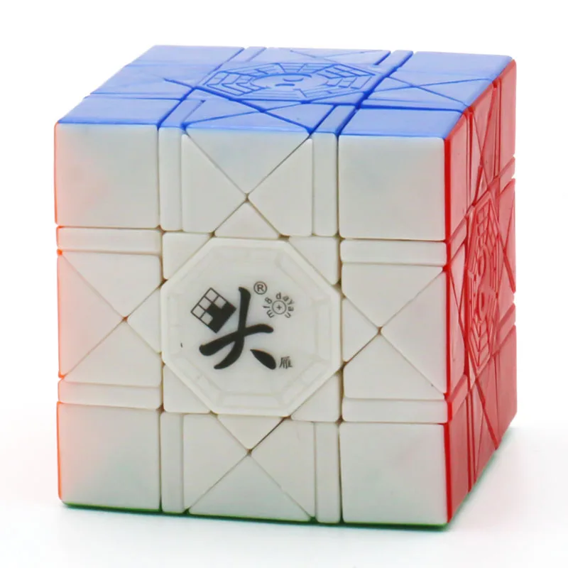 DaYan Bagua Magic Cube 3x3x3 Mixup Strange-Shape Twisty Puzzle Black White Original Plastic Ice Orange Adult Intelligence Toy