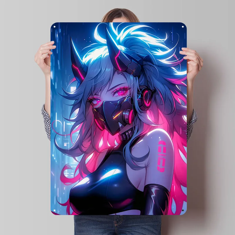 شيطان صفيح تسجيل النيون المشارك خمر الديكور الداخلي غرفة المعيشة تخصيص علامات معدنية للمنزل غرفة جدار الفن الرجعية