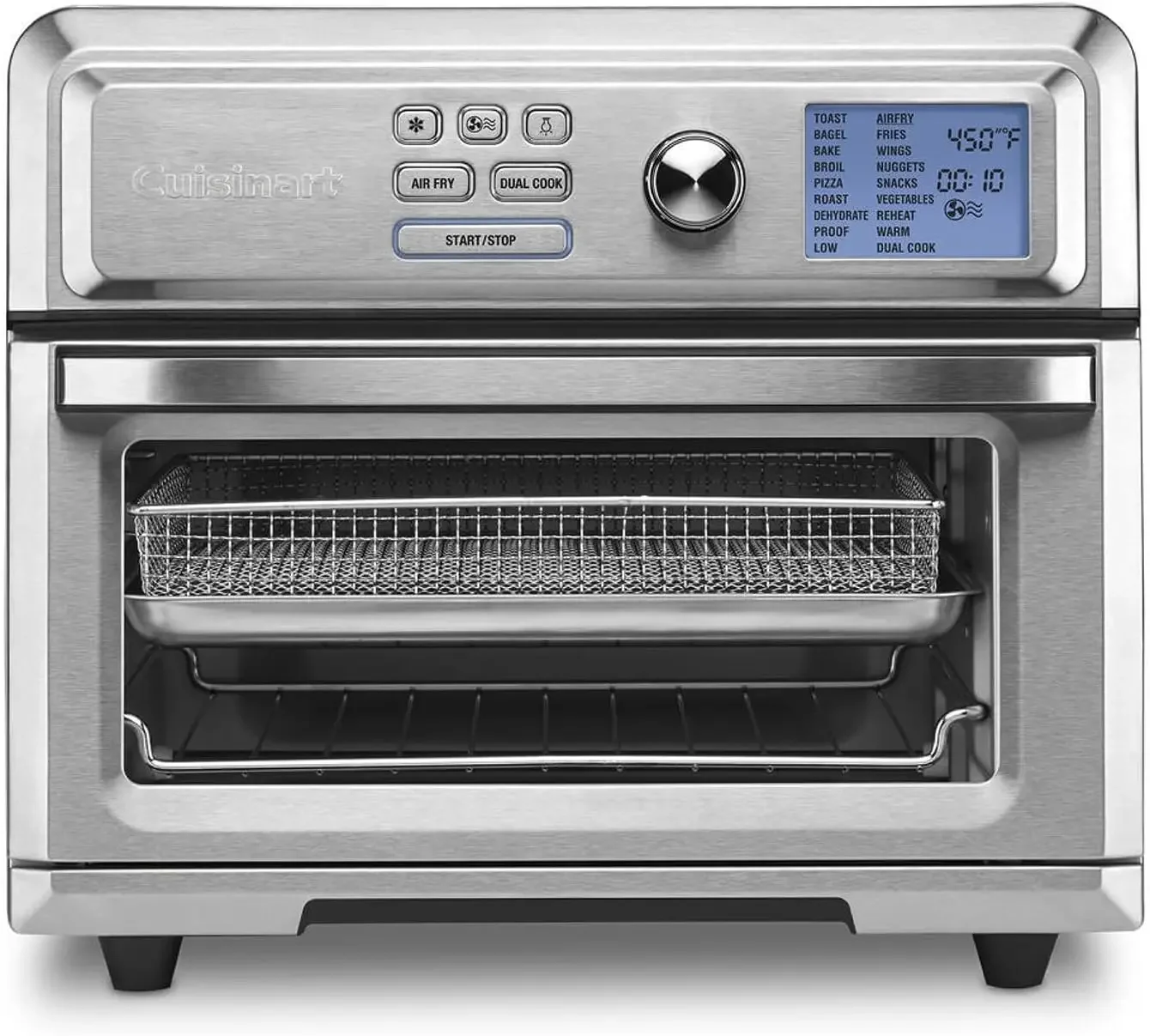 

Toaster Oven Combo with Adjustable Temperature and Controls, Stainless Steel Small Kitchen Appliance, TOA-65,Silver