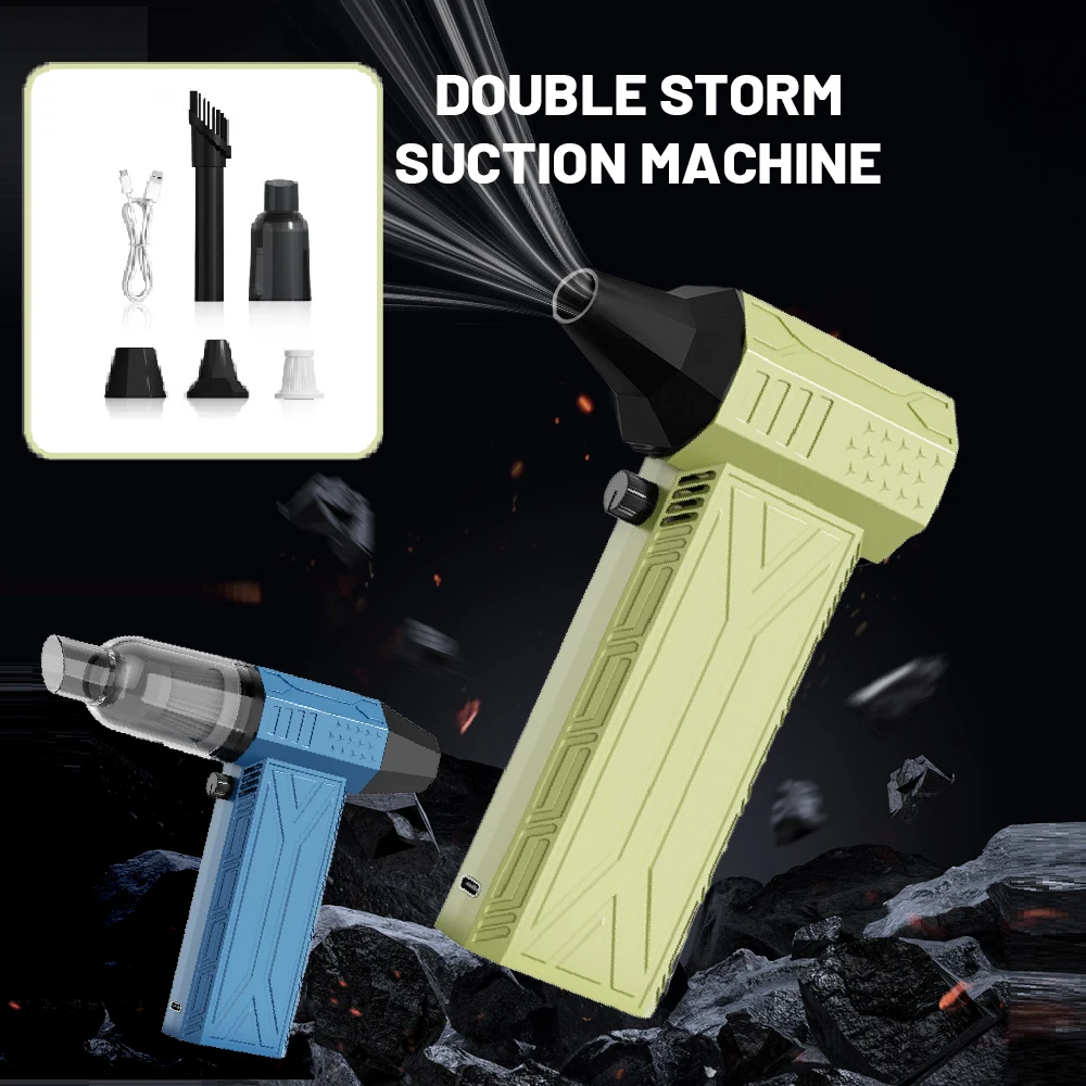 

Violent Fan Real 130000RPM Мощный воздуходувка Вакуумный пылесос Тип-C Зарядка Сильный ветер 53 м/с Бесщеточный турбоструйный вентилятор