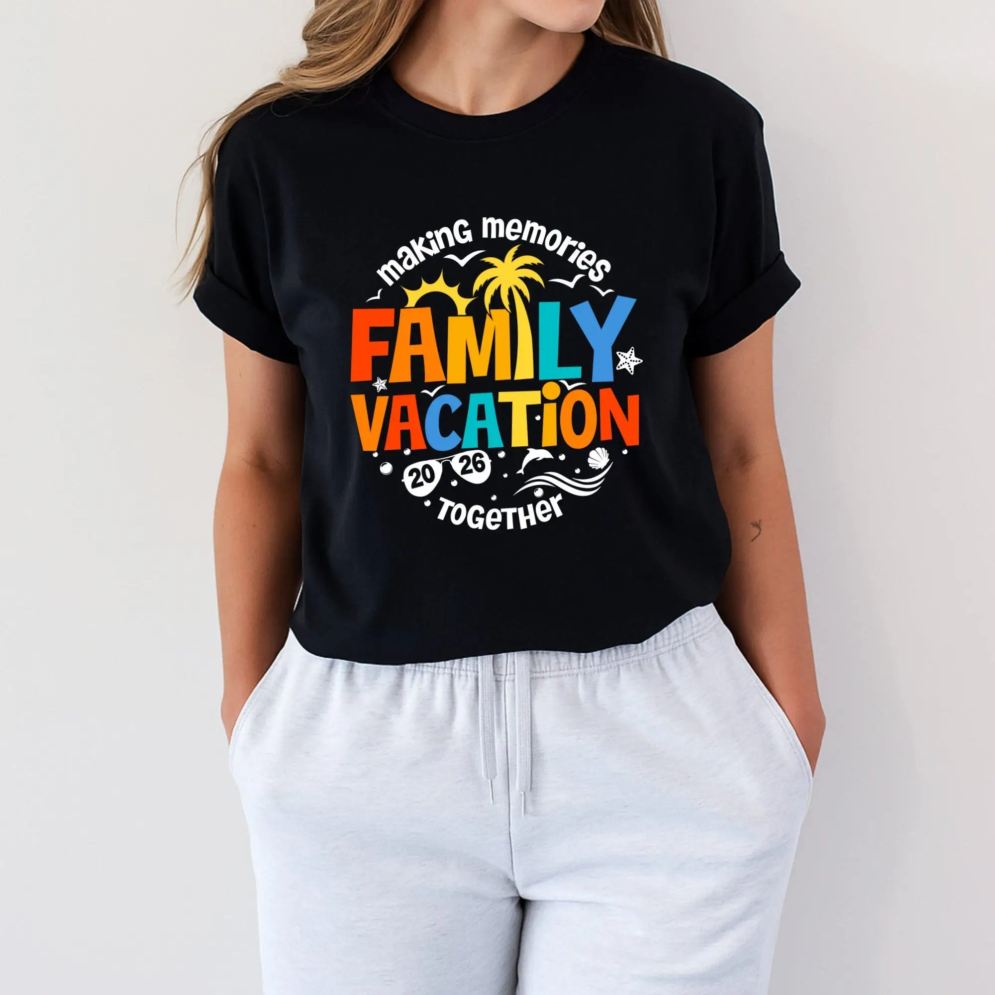 Family Vacation 2026 Shirt Dad Mama Kids Matching Memories T Shirt Fashion Family Beach Trip Tees Family Beach Vacation Shirts