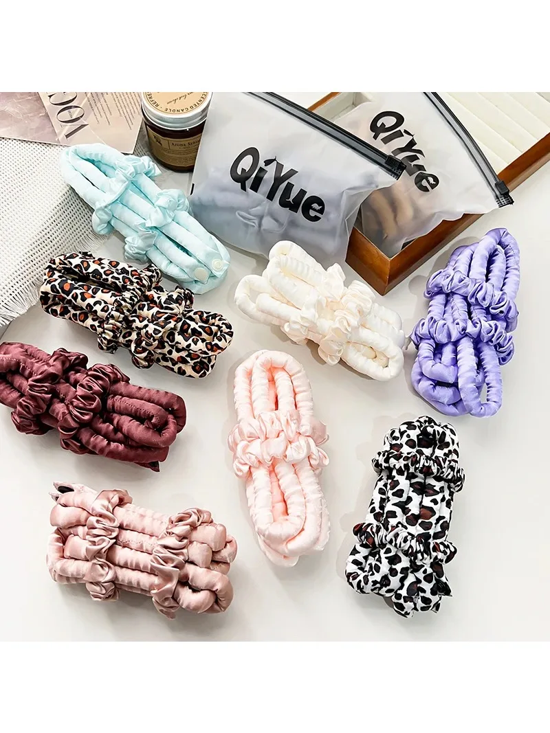 5 pièces/ensemble bigoudis sans chaleur sans rouleaux de chaleur dormir pendant la nuit tiges flexibles douces bigoudis paresseux vague outils de coiffure