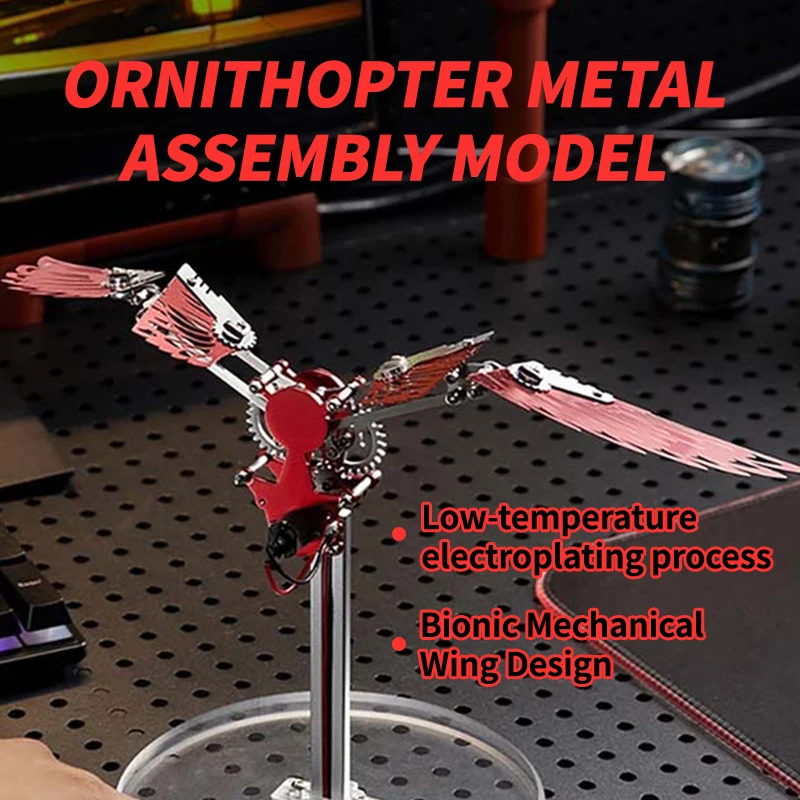 Adult 3D Metal Jigsaw Puzzle, Puffing Bird Model Kit - Steampunk DIY Decorations - Assembled Jigsaw Crafts Brainstorming Game -