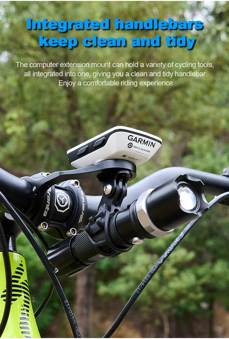 GITO Erweiterte Vorderlenkerhalterung für MTB-Fahrradcomputer, Rennrad-Bryton-Halterung, Garmin-Halter für Igpsport, Wahoo, Cateye Zubehör – Detail 3