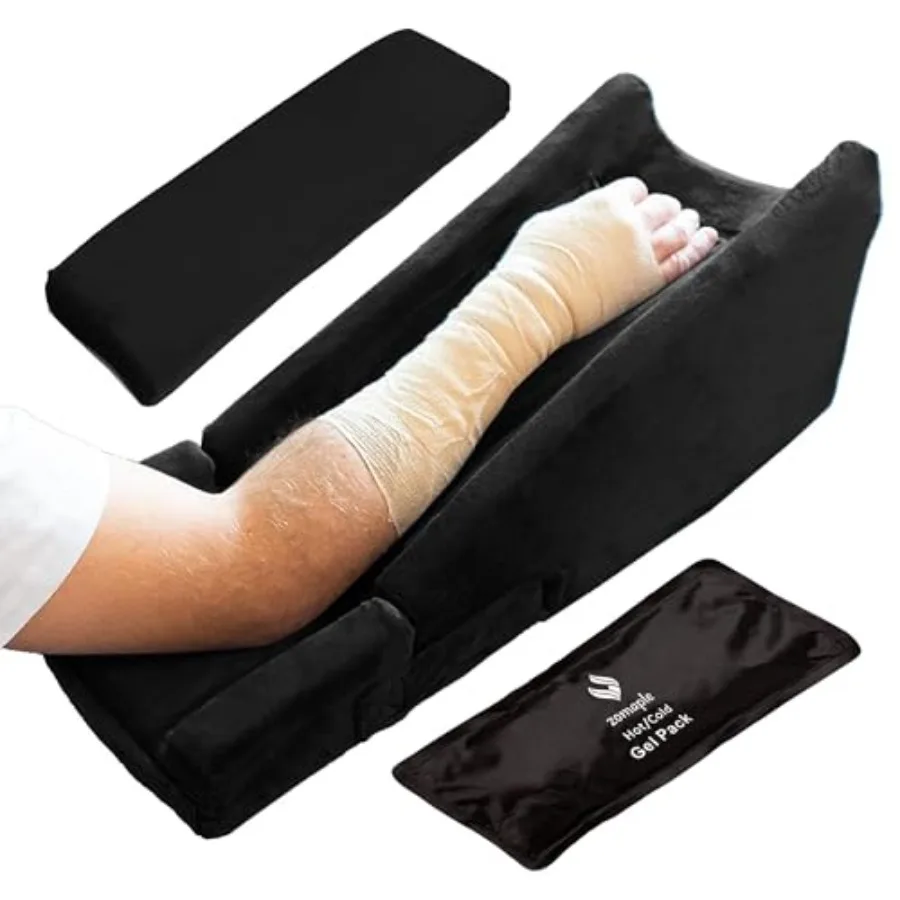 

Arm Elevation Pillow for Post Surgery Adjustable Arm Support Pillow with Gel Memory Foam and Hot/Cold Pack Couch Rest Pillow fo