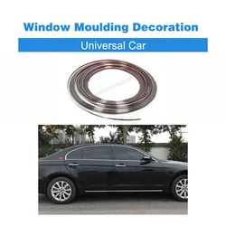 Universal Car 3M PVC Chrome Auto Car Body Kit Side Skirt Window Moulding Decoration Trim Strip 6 8 10 15 18 20 22 28mm