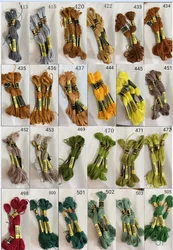 ONEROOM CXC 10 pieces dmc414-505 cross stitch    threads   / cross stitch embroidery thread / Custom   threads  colors 05