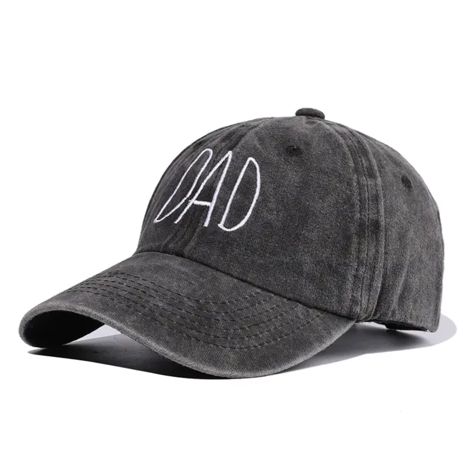 Vintage Distressed Baseball Cap with Embroidered Letters - Premium Quality Adjustable Dad & Mom Cap - Retro Style Gift for Enthu