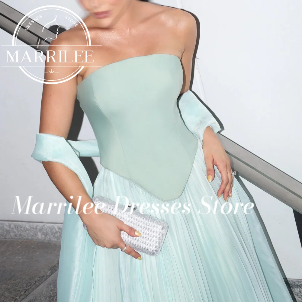 Marrilee Customized Halter Solid Color Sleeveless 3D Flowers Off Shoulder Charming Ladies Gowns For Special Occasion Boat Neck