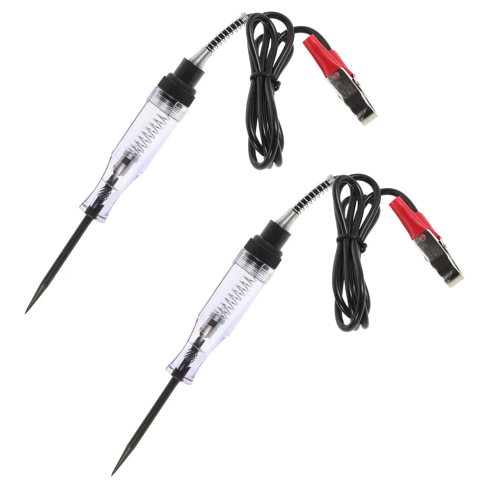 

2Pcs Car Electrical Circuit Tester Pen with Spring Wire High Precision Voltage Current for Vehicle Repair Maintenance