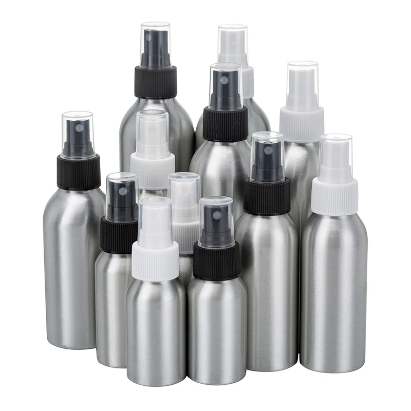 50ml/100ml/120ml/250ml Aluminum Spray Bottle Empty Cosmetic Bottle Small Refillable Container Travel Perfume Sprayer Atomizer