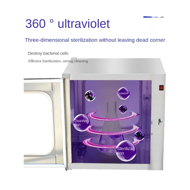 201/304 stainless steel transfer window mechanical interlocking ultraviolet disinfection and sterilization medical dental oral t