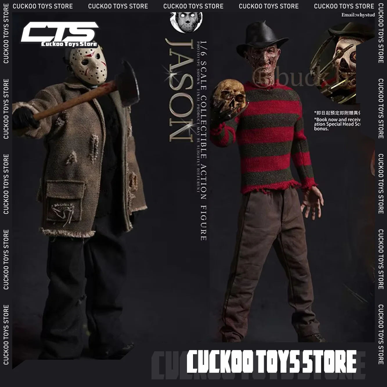 Original Freddy Vs.Jason Action Figure Ws018 019 020 1/6 Jason·Voorhees Freddy Krueger Movie Figurine Collectible Soilder Gifts