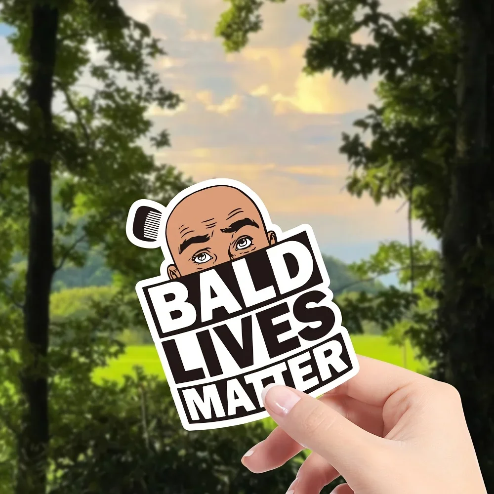 

1 шт./3 шт./5 шт. забавные виниловые наклейки с надписью «Bald Life Matters», юмористические наклейки на подарок на день рождения для автомобилей/бамперов