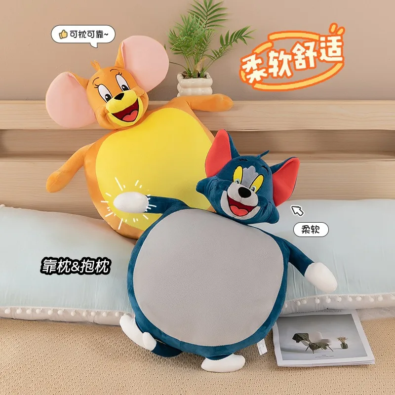 50cm 디즈니 귀여운 톰과 제리 봉제 인형 귀여운 베개 어린이 생일 선물 부드러운 포근한 쿠션 장난감