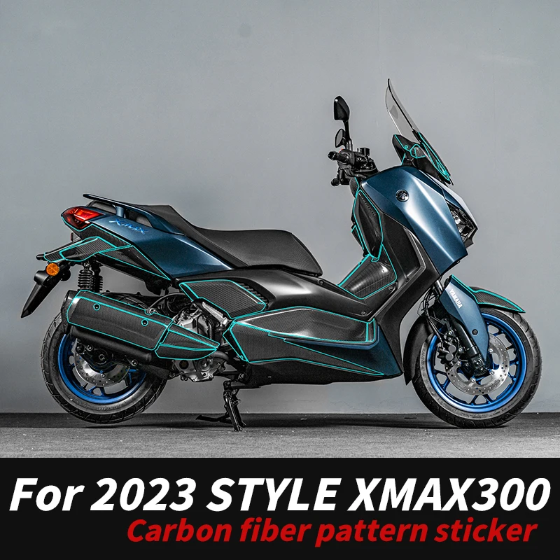 

For Yamaha XMAX300 2023 Carbon Fiber Fuel Tank Protector Decal Body Wrap Sticker Decorative Modification Accessories