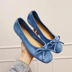 Nuove scarpe Casual a punta tonda da donna 2022 primavera Color caramella mocassini con tacco piatto antiscivolo con suola morbida