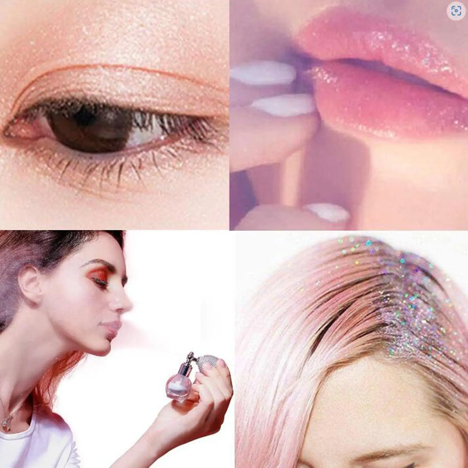 Spray iluminador com glitter, pó solto, maquiagem brilhante feminina, brilho bronzeado para todos os tipos de pele